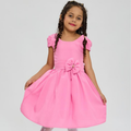 Vestido Infantil Casual com Laço